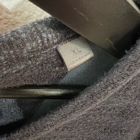 John Varvatos blue crew sweater; loose band at bottom for a finished look. EUC - Picture 4 of 5